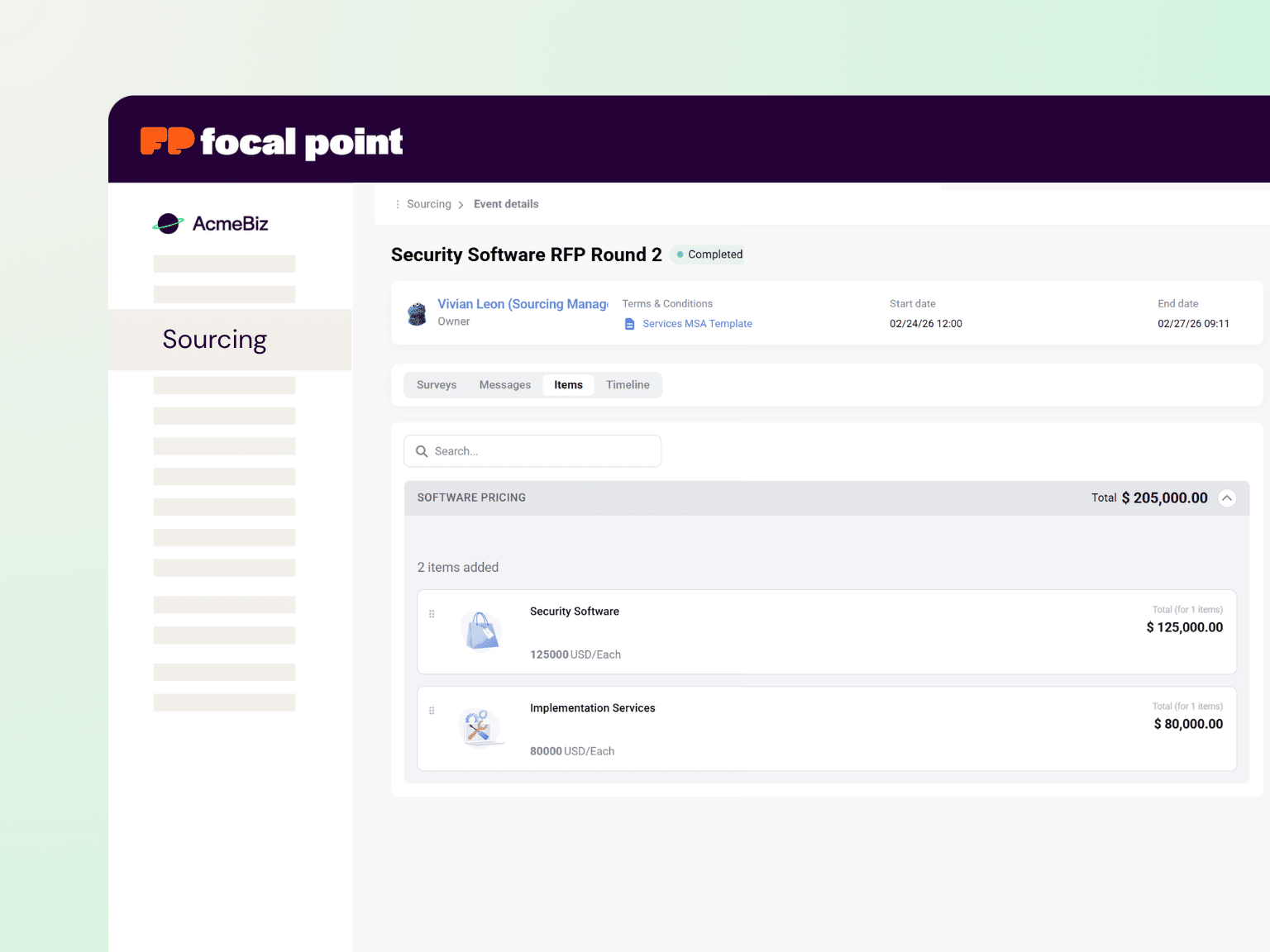 Sourcing - Lots & Items Made Easy