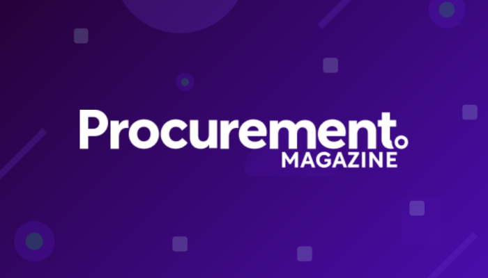 Procurement Magazine logo on a purple gradient banner background